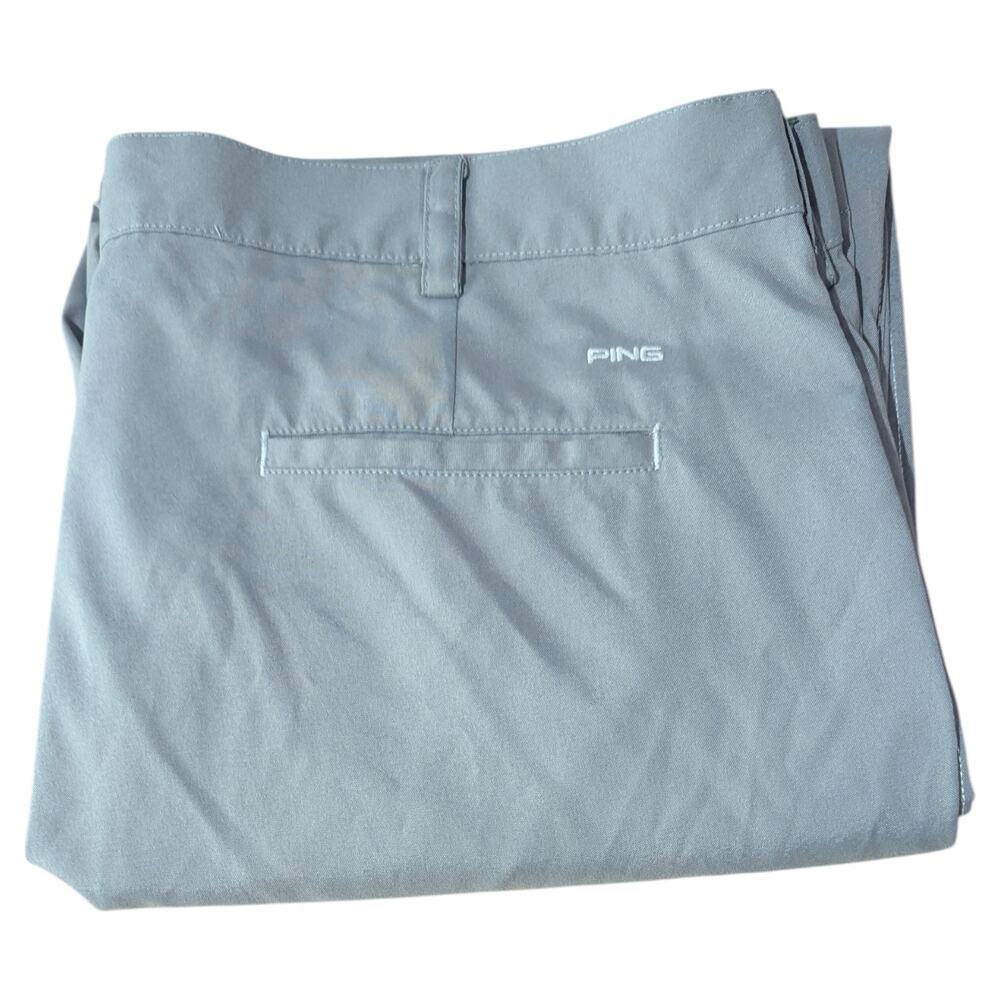 Ping Scorecard Pants Light Gray Stretch Mens Size 38X32 Golf (Measures 41x31)